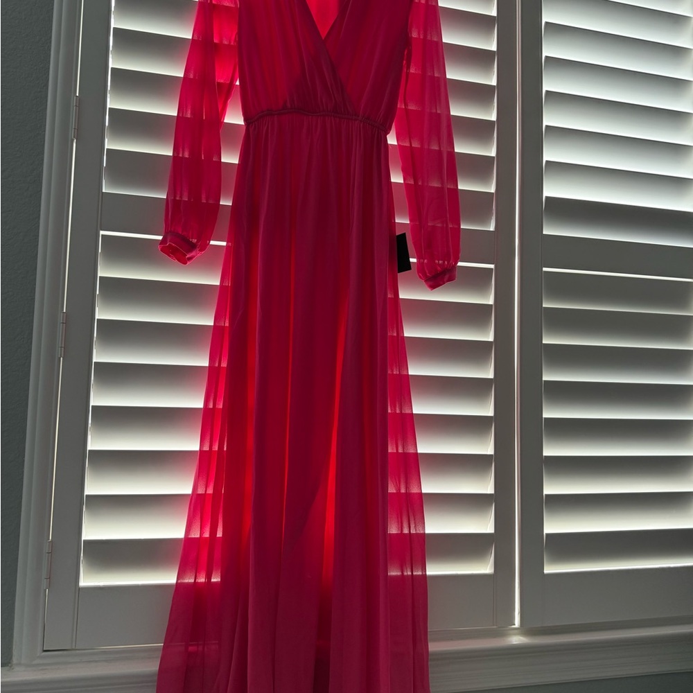 Elegant Pink Maxi Dress